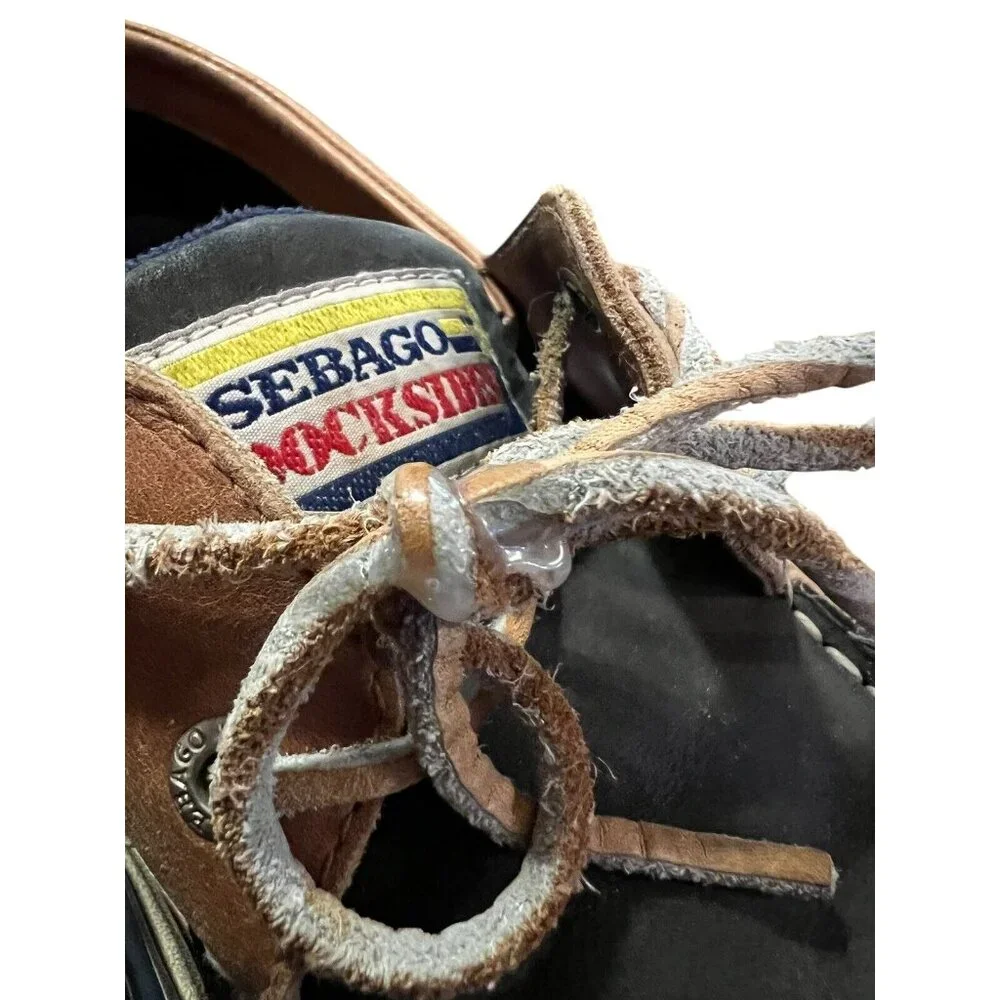 Sebago Blue Leather Docksiders‎ Shoes Size 9M